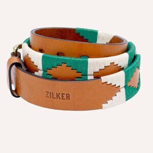 Zilker "Save Muny" Belt - Green and Ivory/White - 90cm